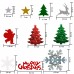 Aneco 100g/4800 Pieces Christmas Confetti Pentagram, Snowflake, Santa, Pine, Merry Christmas Alphabet, Elk Table Confetti Bright Christmas Decoration Set (Christmas Confetti)