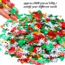 Aneco 100g/4800 Pieces Christmas Confetti Pentagram, Snowflake, Santa, Pine, Merry Christmas Alphabet, Elk Table Confetti Bright Christmas Decoration Set (Christmas Confetti)