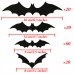 Aneco 120 Pieces Scary Black Bats Decal 3D Black Bats Stickers Wall Decals for Home Decor Or Halloween Party Supplies, Assorted Size