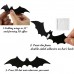 Aneco 120 Pieces Scary Black Bats Decal 3D Black Bats Stickers Wall Decals for Home Decor Or Halloween Party Supplies, Assorted Size