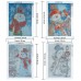 Aneco 4 Pack 5D DIY Diamond Painting Kits Snowman Full Drill Rhinestone Embroidery Cross Stitch Painting for Christmas Home Decor