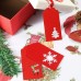 Aneco 150 Pieces Paper Tags Kraft Christmas Tags Hang Labels Christmas Tree Snowflake Reindeer Design for Christmas Gift Favor,DIY Arts and Crafts Wedding Supply with 30 Meters Twine (Red)