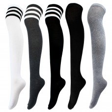 Aneco Over Knee Thigh Socks Knee-High Sock High Thigh Stockings High Boot Thigh Women Socks for Cosplay,Daily Wear