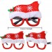 Aneco 9 Pieces Christmas Glitter Party Glasses Christmas Decoration Costume Eyeglasses Party Glasses Frame for Holiday Favors, Assorted Styles