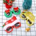 Aneco 9 Pieces Christmas Glitter Party Glasses Christmas Decoration Costume Eyeglasses Party Glasses Frame for Holiday Favors, Assorted Styles