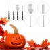 Aneco Professional Halloween Pumpkin Carving Tool Kit Stainless Steel Pumpkin Carving Tool for Halloween Jack-O-Lanterns with 6 Pumpkin Carved Stickers and Storage Bag