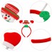 Aneco 6 Pieces Christmas Headband Reindeer Antlers Headband Santa Headbands for Christmas Holiday Costume Party